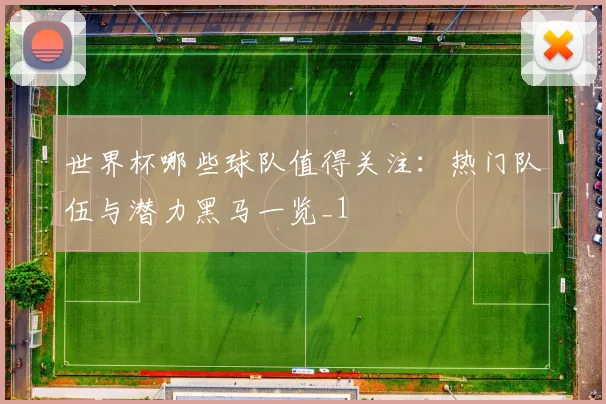 世界杯哪些球队值得关注:热门队伍与潜力黑马一览_1